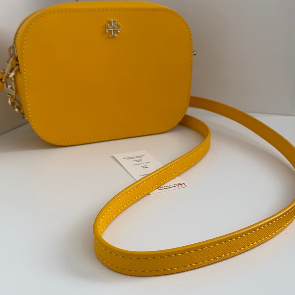 Tory Burch yellow leather crossbody